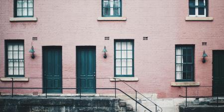 Pink heritage building in Sydney